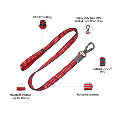 DOCO® VARIO Leash with Reflective Thread 6ft - www.docopet.com